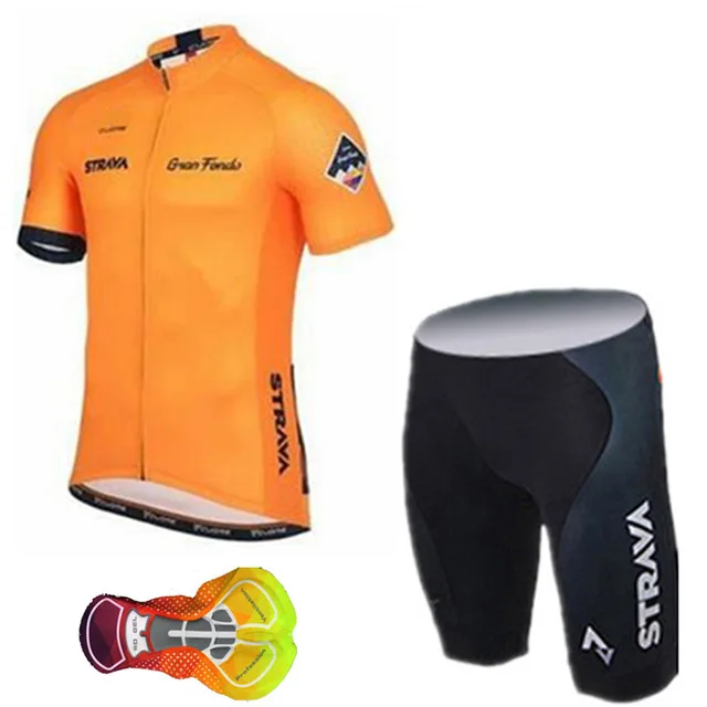 Коричневый Ropa Ciclismo Hombre Strava короткий рукав набор велосипедная дышащая одежда для велосипеда одежда для езды на велосипеде Джерси 16D гель - Цвет: Коричневый