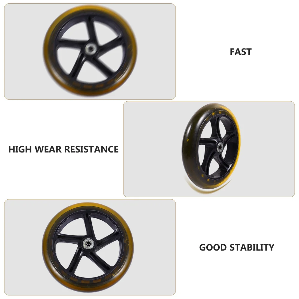 

2pcs Scooter Wheels Mute Replacement Wheels 180mm PU Wheels Scooter Parts