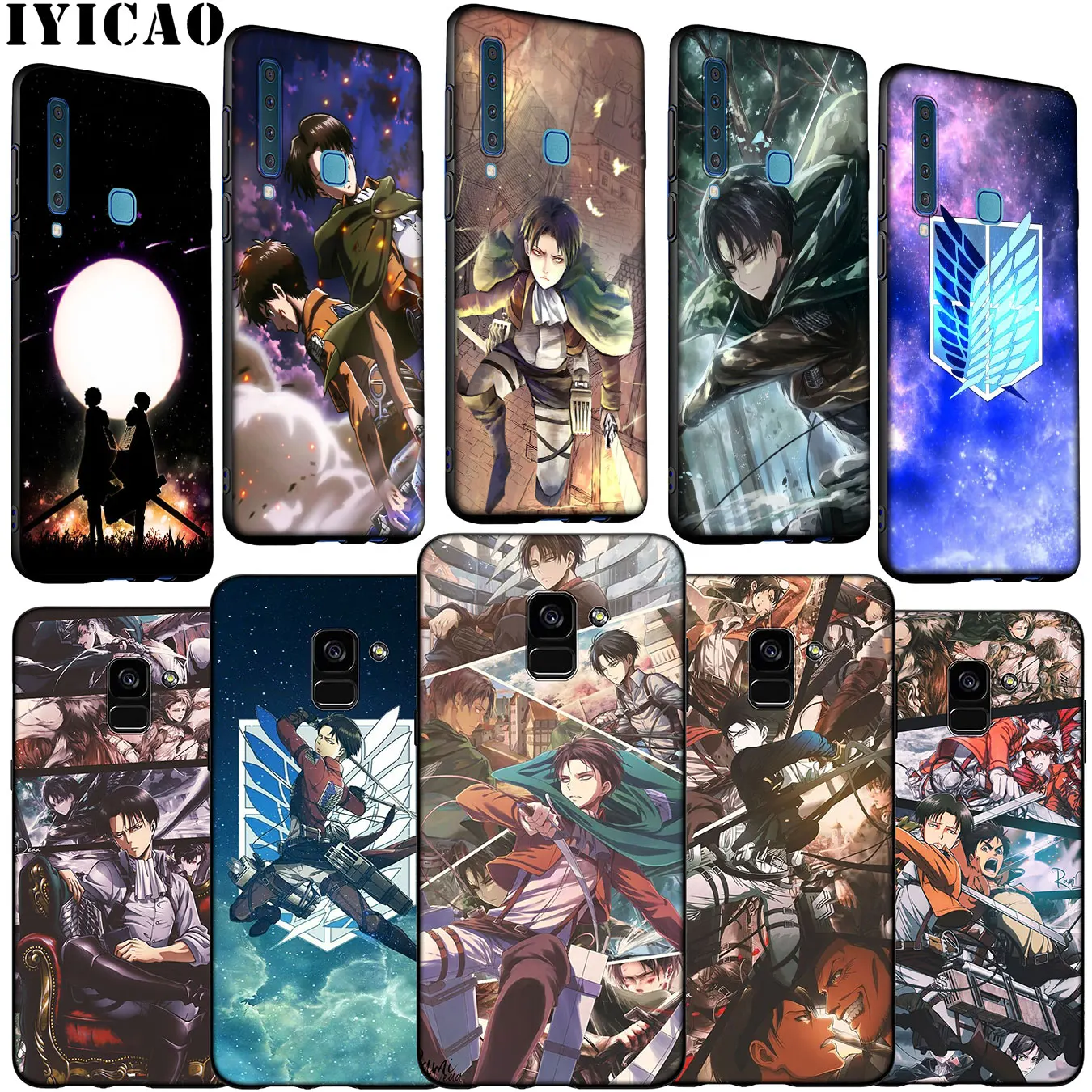 Аниме Атака Титанов мягкий силиконовый чехол для телефона Samsung Galaxy A6 A7 A8 A9 2018 A3 A5