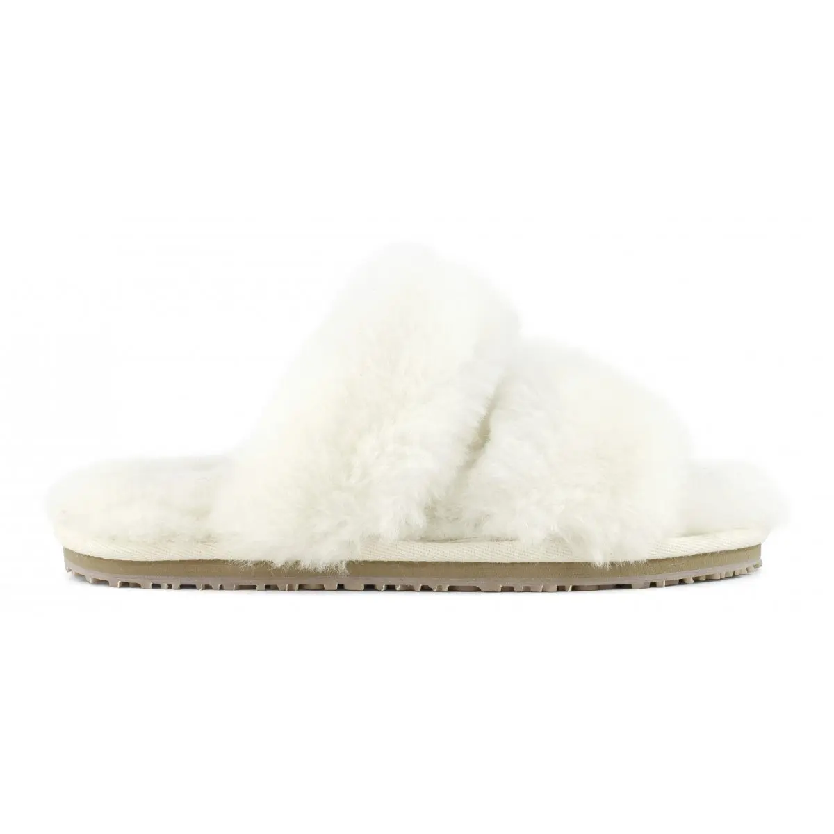 

2021 winter Fluffy wool Slippers eskimo women two stripes sheepskin fur slipper original sheepskin flat Lady Indoor Slippers