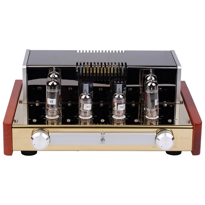 YAQIN MC 84L класс ламповый усилитель лихорадка HIFI выходная мощность 2 × 12 Вт (4ом 8Ω)