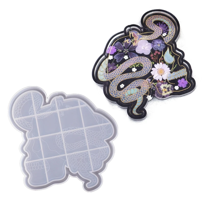 

DIY Skull Head Shape Tray Mold Resin Skull Hand Snake Head Silicone Tray Mold 83XF