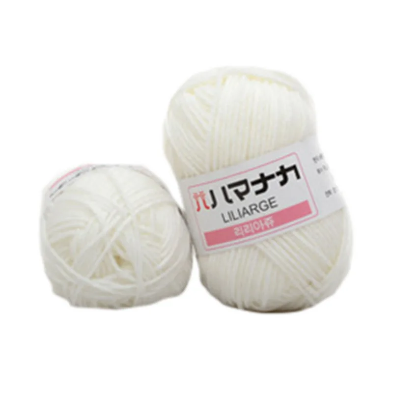 25 г/пряжа для вязания крючком молочная хлопчатобумажная пряжа мягкая теплая