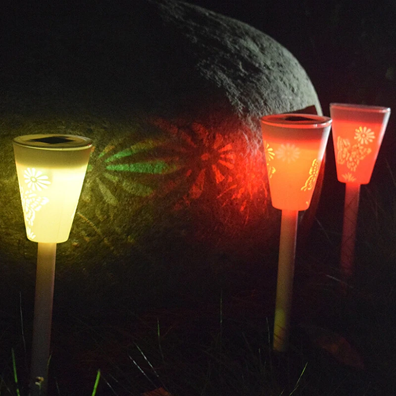 3 шт./компл. полый цветок бабочка дизайн Солнечный газон свет водонепроницаемый