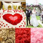 1003001000 шт Красочные Любовь Романтические теплая Шелковая Роза искусственная лепестки Свадебная вечеринка торжеств Цветок сувениры украшения