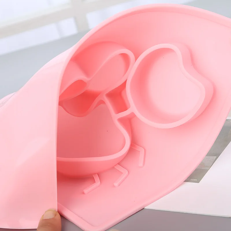 

Baby Carton Silicone bowl Kids training bowl Children's silicone non-slip plate Food grade Sucker bowl
