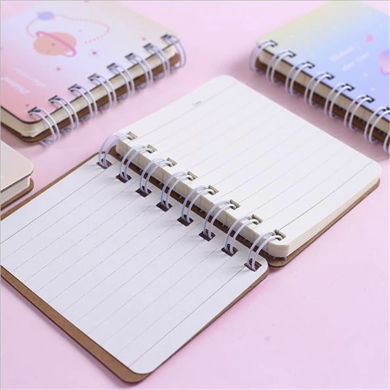 80 листов мини милые блокноты звезда реки карман Портативный спирального