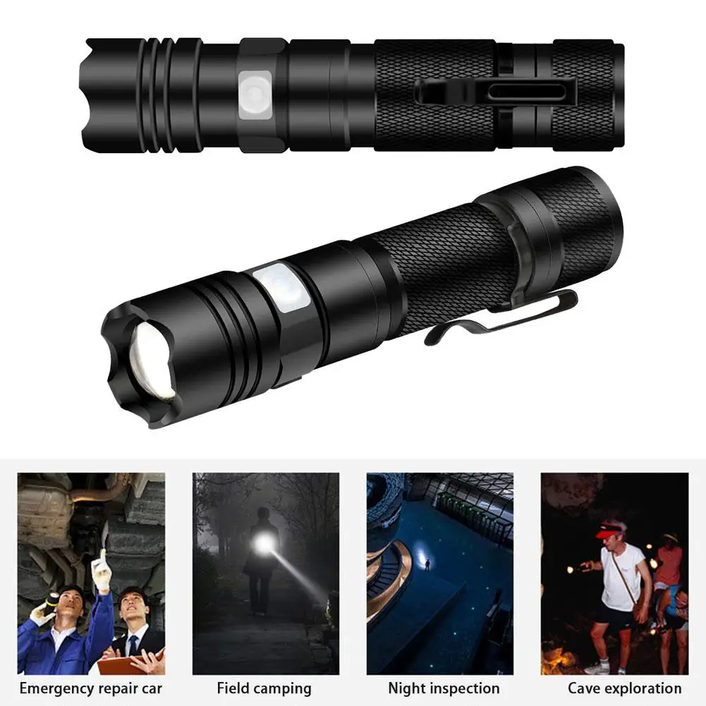 

Ультраяркий светодиодный фонарик, перезаряжаемый водонепроницаемый Ультраяркий фонарь IP68 с 5 режимами освещения, для активного отдыха, кем...