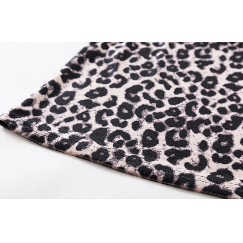 Майка женская с леопардовым принтом пикантный топ открытой спиной без рукавов