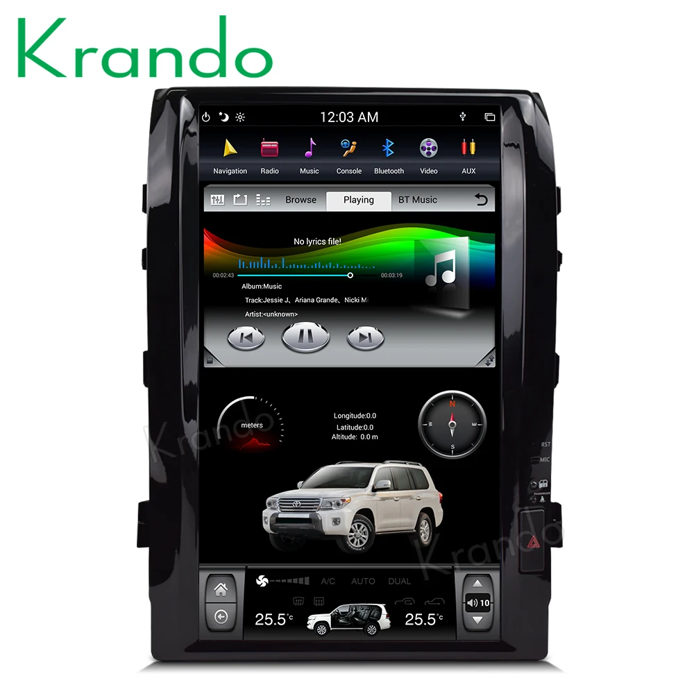 Автомобильный GPS экран Krando android 9 0 4 Гб 32 ПЗУ 16 &quot вертикальный Tesla style для Toyota Land