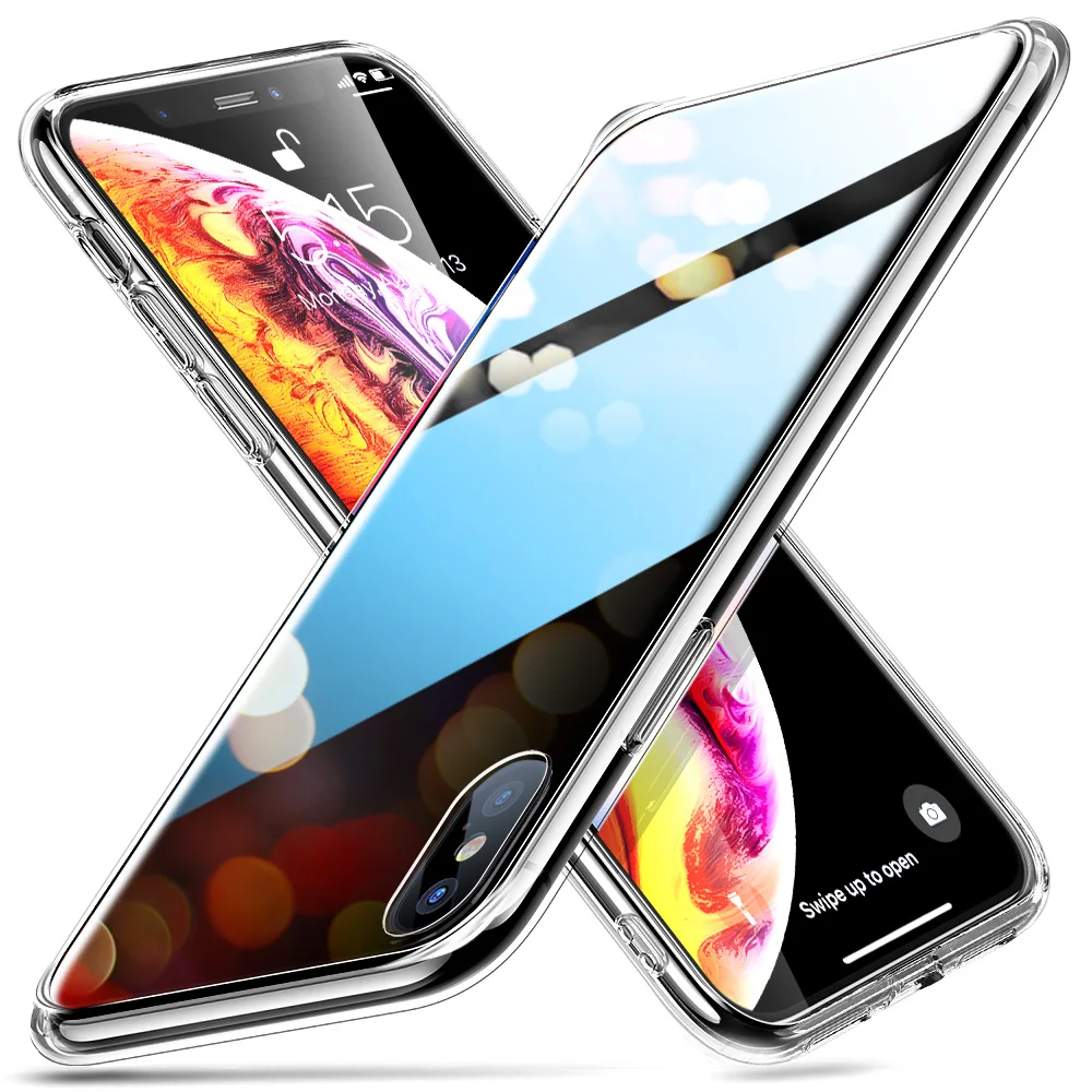 ESR чехол из закаленного стекла для iPhone 11 Pro X XR XS Max противоударный защитный чехол зеркальный чехол для Apple iPhone айфон 11 - Цвет: Black