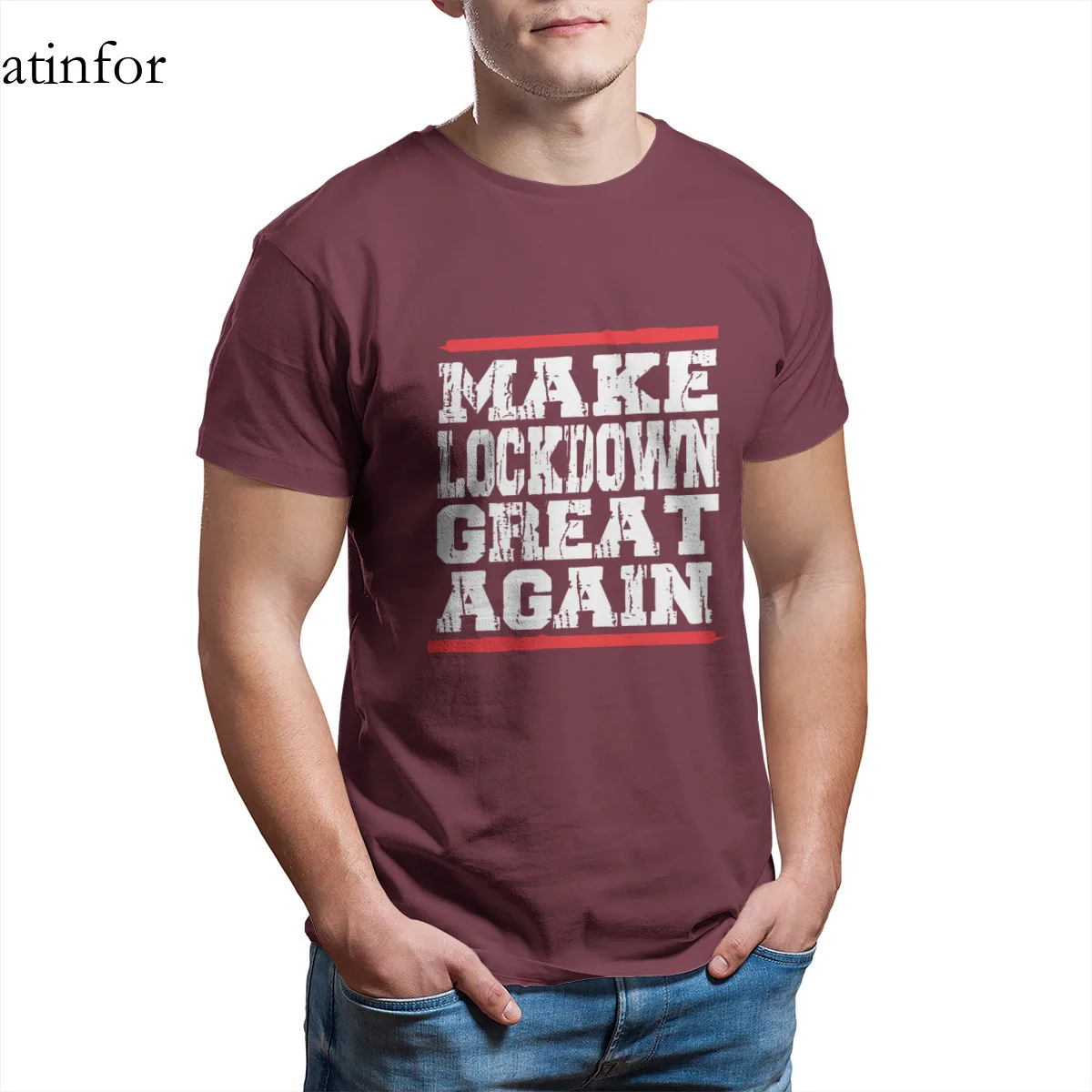 

Make Lockdown Great Again T-Shirt Print Custom Funny Punk Cool T-shirt 29357