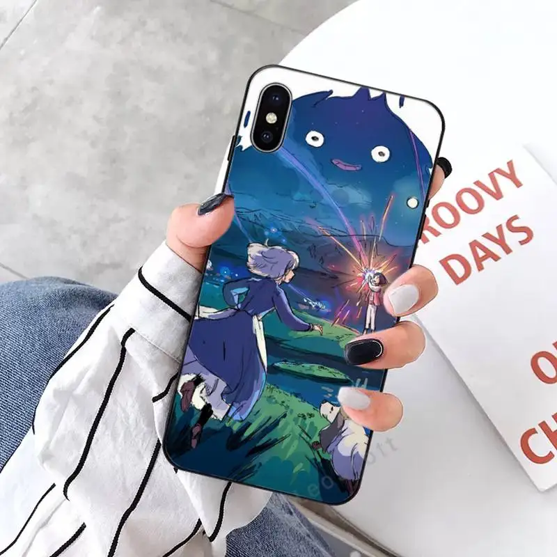

Studio Ghibli Howl's Moving Castle Phone Case for iPhone 11 12 pro XS MAX 8 7 6 6S Plus X 5S SE 2020 XR