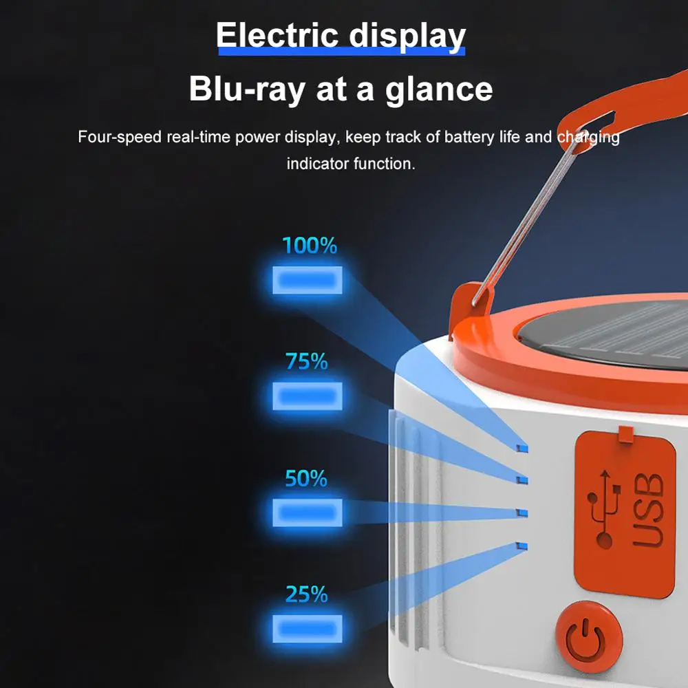 

Multi-function Outdoor 24led Solar Camping Light USB Charging Emergency Portable Light Camping Lamp USB Rechargeable