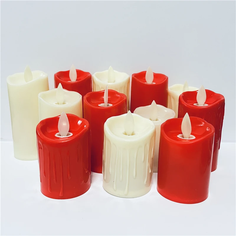 Беспламенные Свечи светодиодная лампа мигающие светодиодные свечи с батарейным