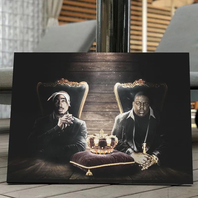 Модная Настенная картина со звездами в стиле рэп 2PAC Biggie маленький Wu-Tang NWA хип-хоп