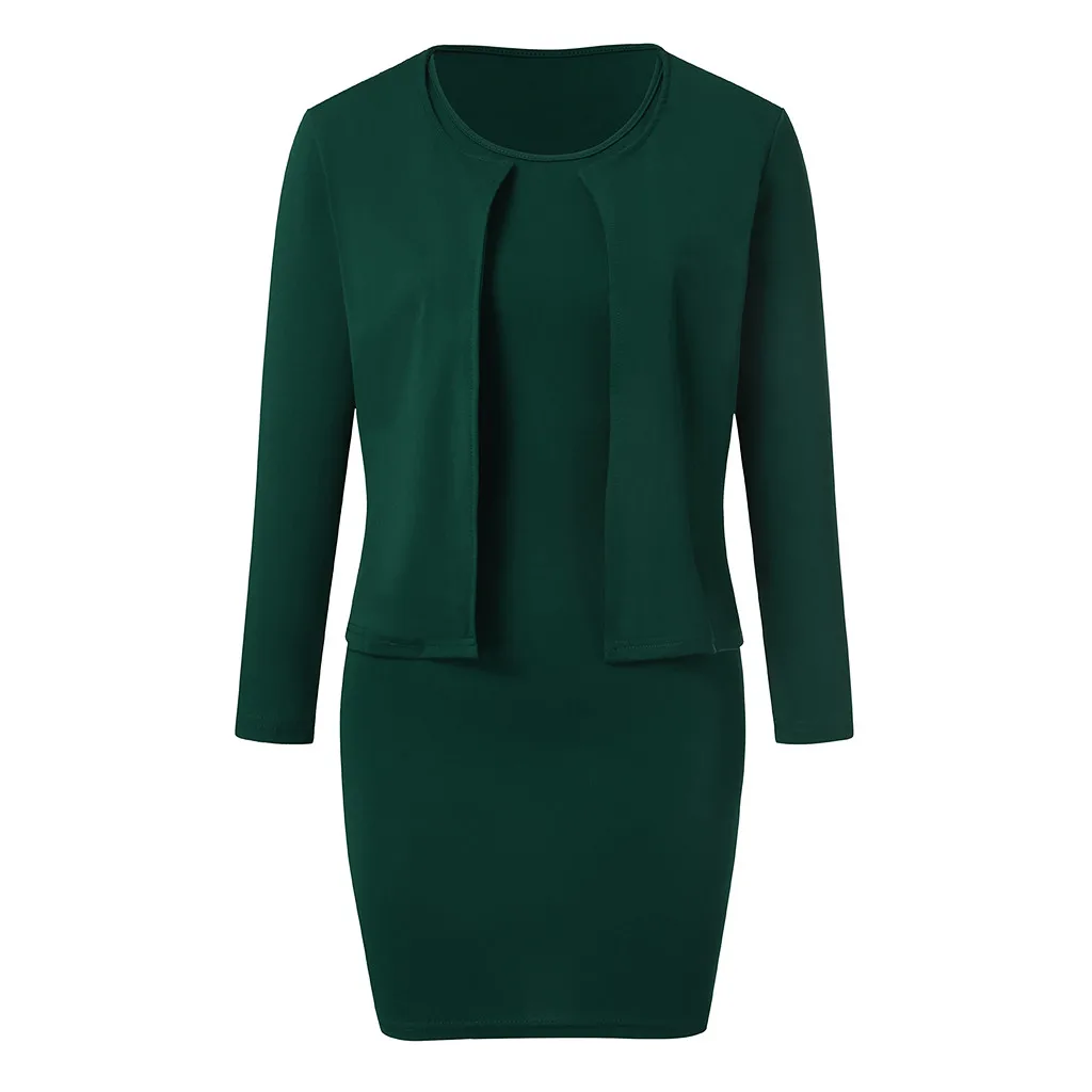 Женское повседневное Деловое платье однотонное винтажное облегающее короткое