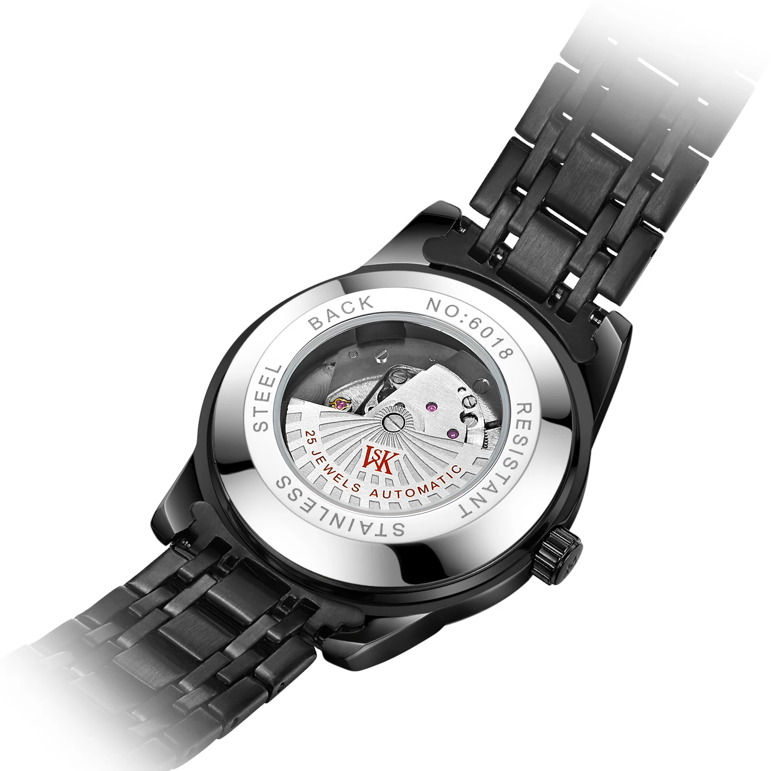 WEISIKAI новые механические часы для мужчин из нержавеющей стали ремешок турбийон