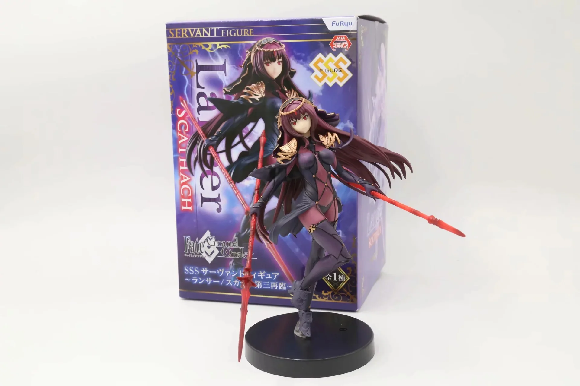 with original box Япония Fate Grand Order FGO слуга Scathach Lancer сексуальные девушки мультфильм аниме фигурка Fate/Stay Night Коллекционная кукла 20 см - Цвет: with original box