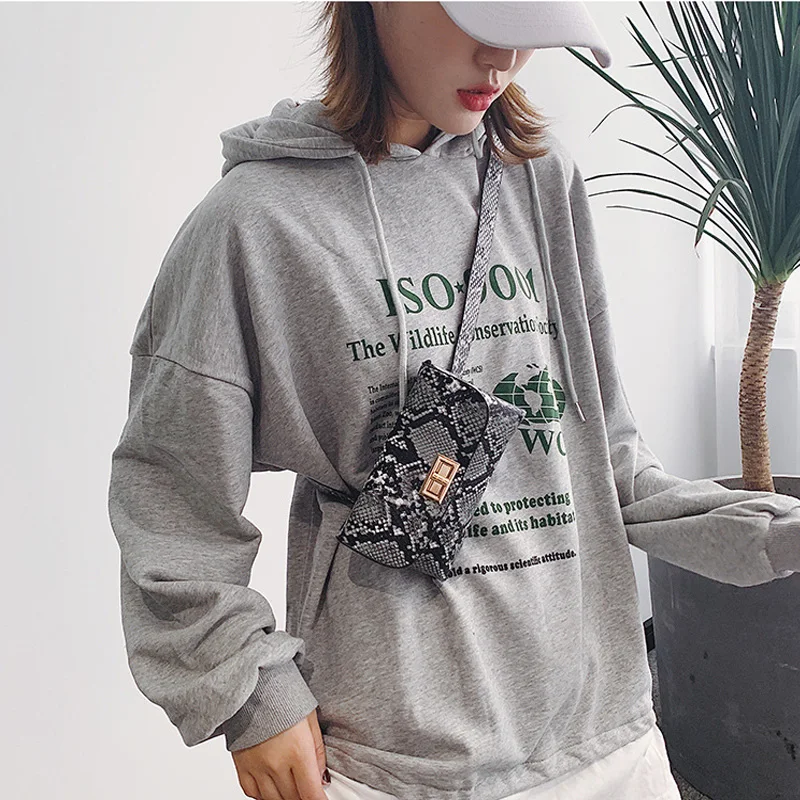 Женская сумка на пояс со змеиным узором модель 2020 года Весенняя модная