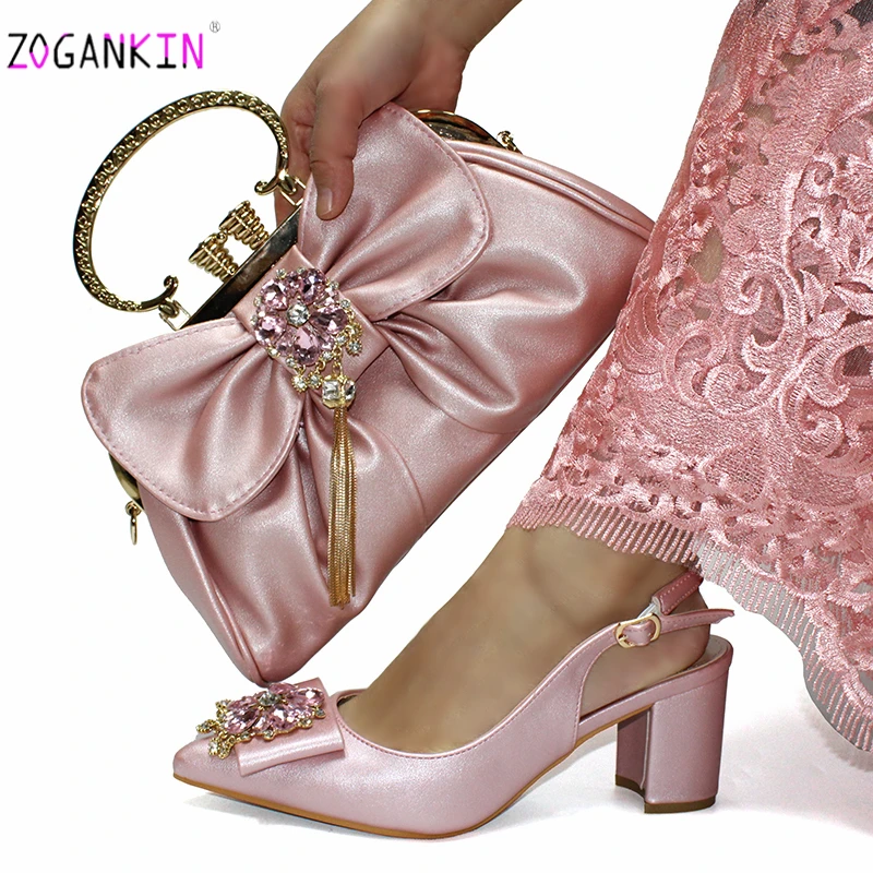 Новое поступление Элегантная стильная африканская женская обувь розового цвета