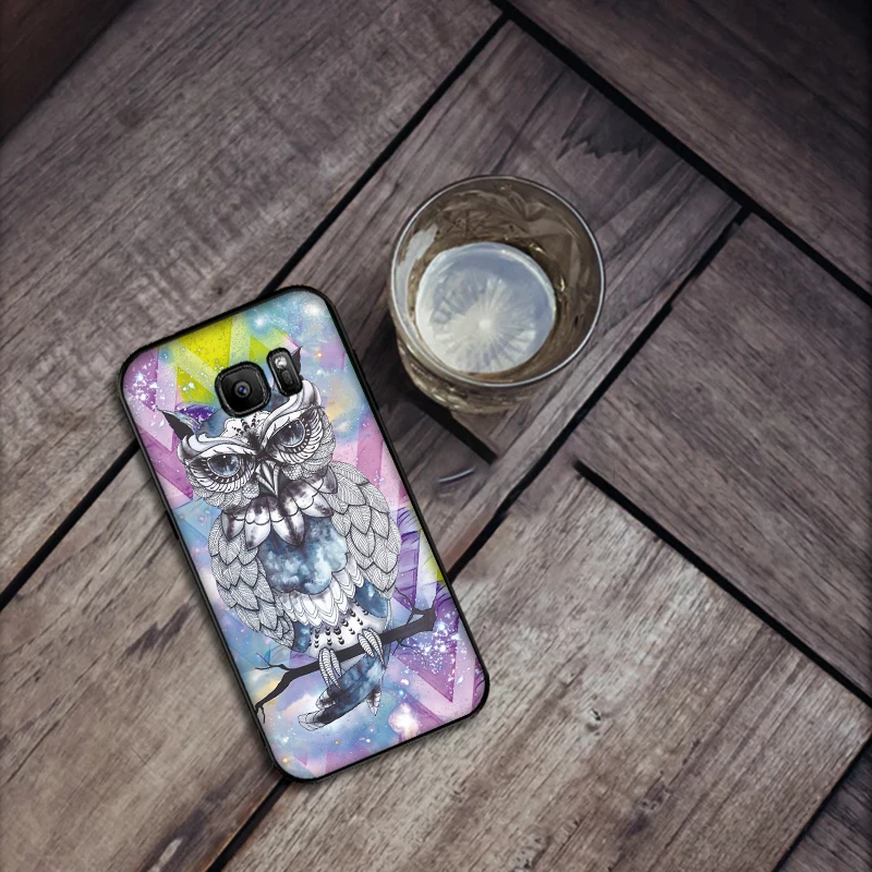 Cute Owl soft silicone Phone Case for Samsung Galaxy S6 S8 Edge S7 S9 Plus S10 S10E Note 9 8 Cover | Мобильные телефоны и