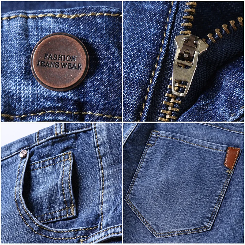 

Plus Size 42 40 2021 Summer New Denim Shorts Men Fashion Casual Knee Lenght Jeans Thin Breathable Blue Fat Short Jeans