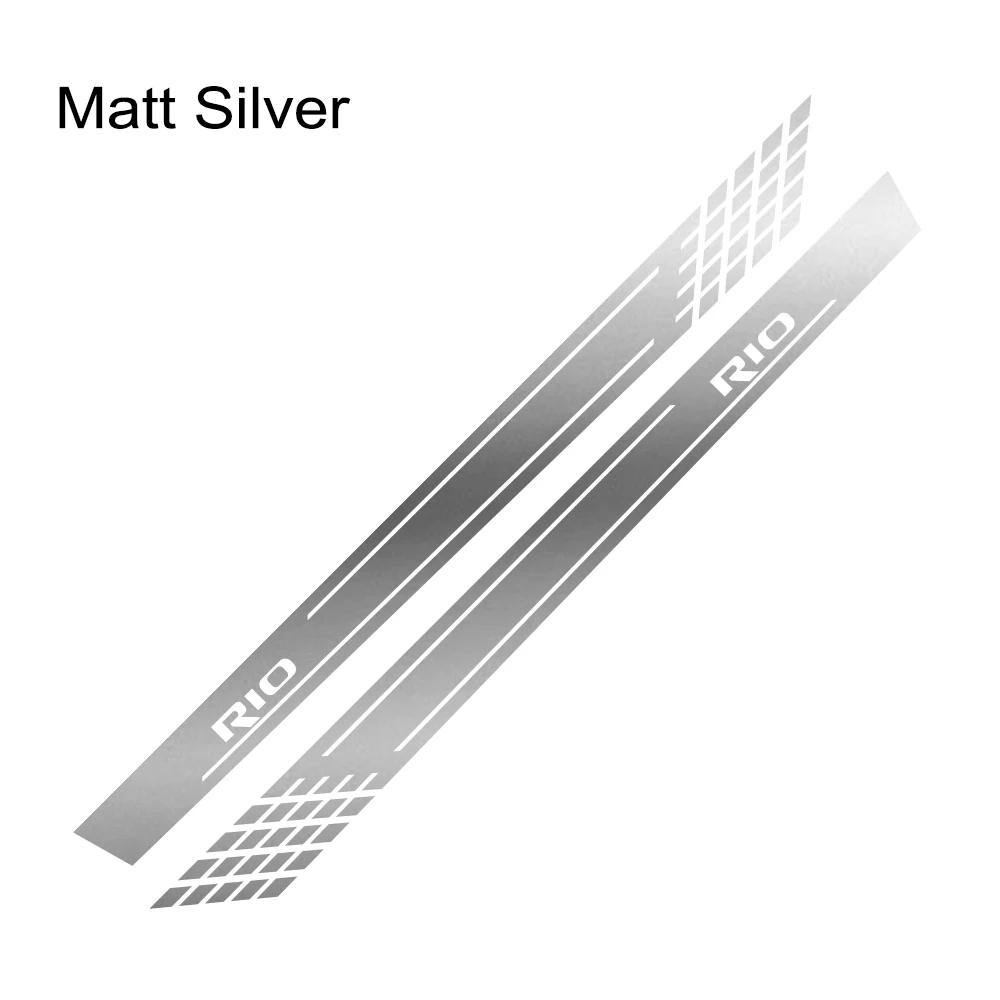 

2 PCS Auto Door Side Skirt Stripes Stickers Car Decoration Decals For Kia Rio 3 4 K2 K3 X-line Reflective Auto Vinyl Films Acces