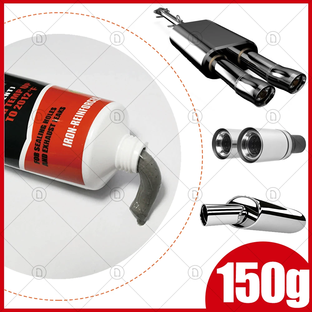 

150g Tailpipe Muffler Motorcycle Car Exhaust Pipe Repair Auto Repair Tool Paste Glue Automotive High Temperature Sealant