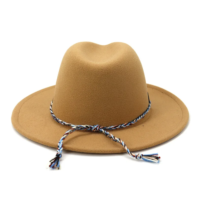 

fedora women hats western cowboy jazz caps felt hats band belt solid color wide brim panama derby luxury vintage casual men hats