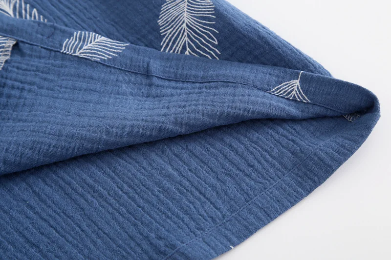 

Top Selling Product In 2021 Spring Autumn New Home Service Men's Cotton Gauze Suit Long-sleeved Trousers Men's Pajamas