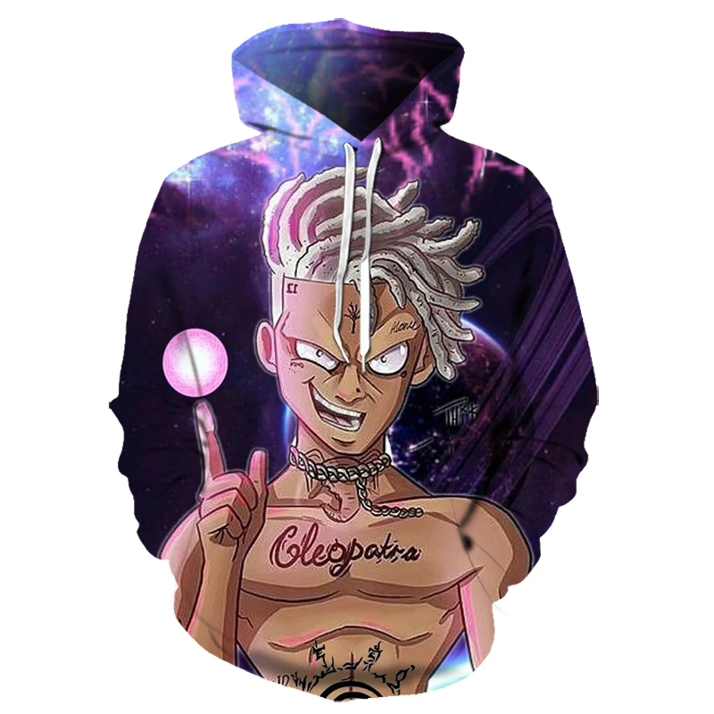 Men's 3d hoodie rope casual sportswear pocket hooded sweatshirt men 2019 black red purple gradient streetwear hip hop | Мужская