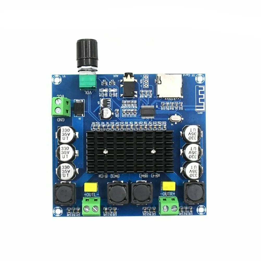 Bluetooth 5 0 TDA7498 цифровой усилитель плата 2x100 Вт стерео аудио модуль TF AUX | Электроника