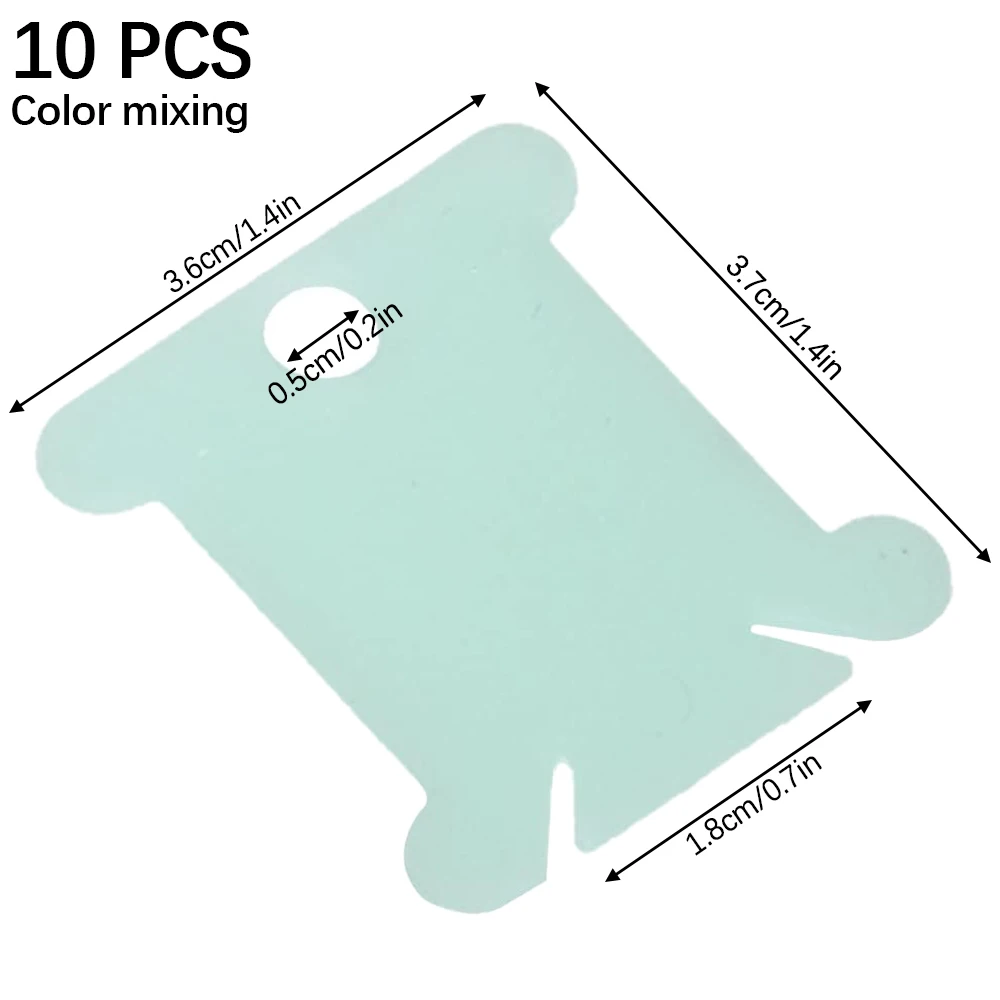 

10pcs Embroidery Thread Bobbin Set Winding Plate Board Floss Storage Coiling Spool Holder Plastic Hand Sewing Craft Kit