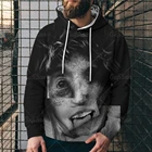 Летняя новинка, Лидер продаж, страшная толстовка, унисекс, 3d печать, визуальная Веселая толстовка, Повседневная модная футболка оверсайз с круглым вырезом