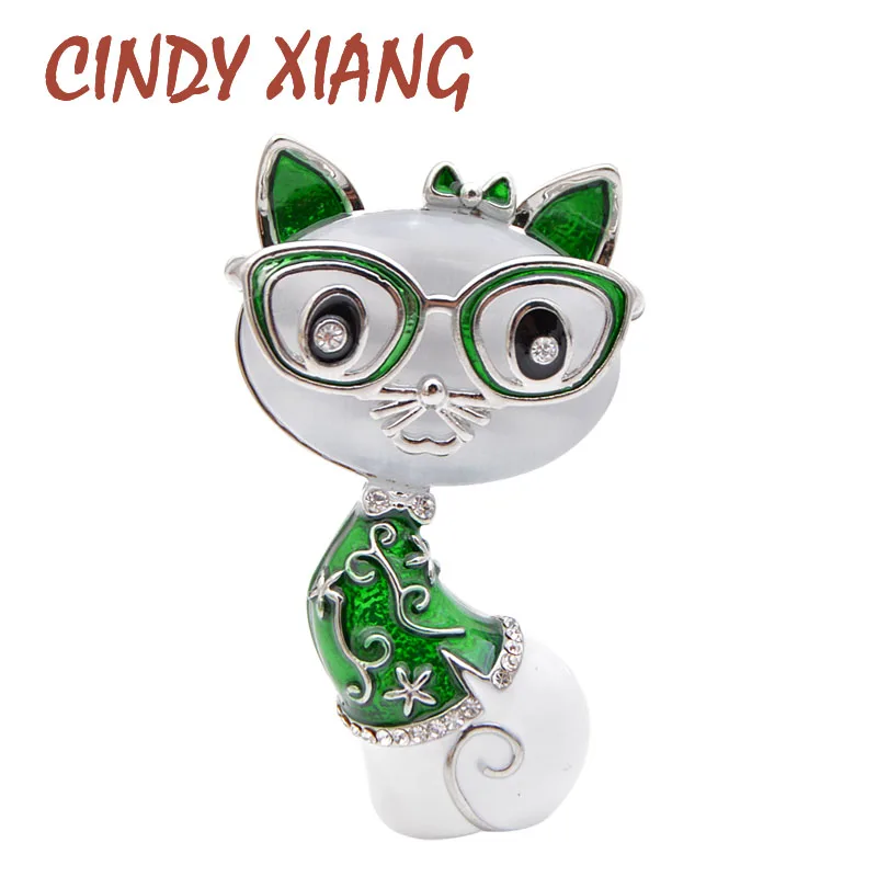 CINDY XIANG опал девушка и мальчик кошка брошь милый 2 дизайн Модная брошь с животными Броши для женщин осень зима Ювелирные изделия детский подарок