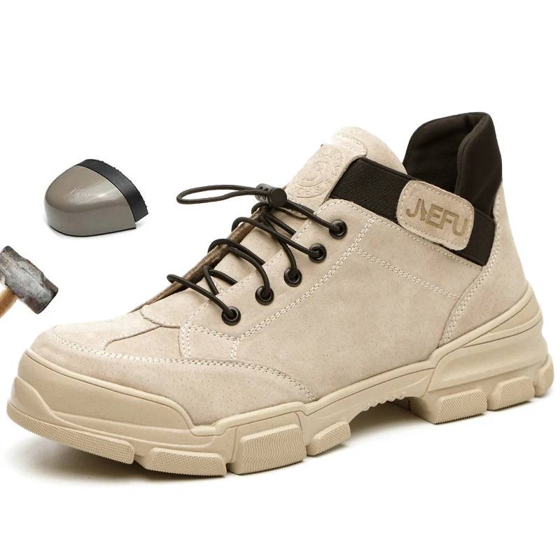 Защитная обувь высококачественные модные зимние мужские ботинки теплые рабочие