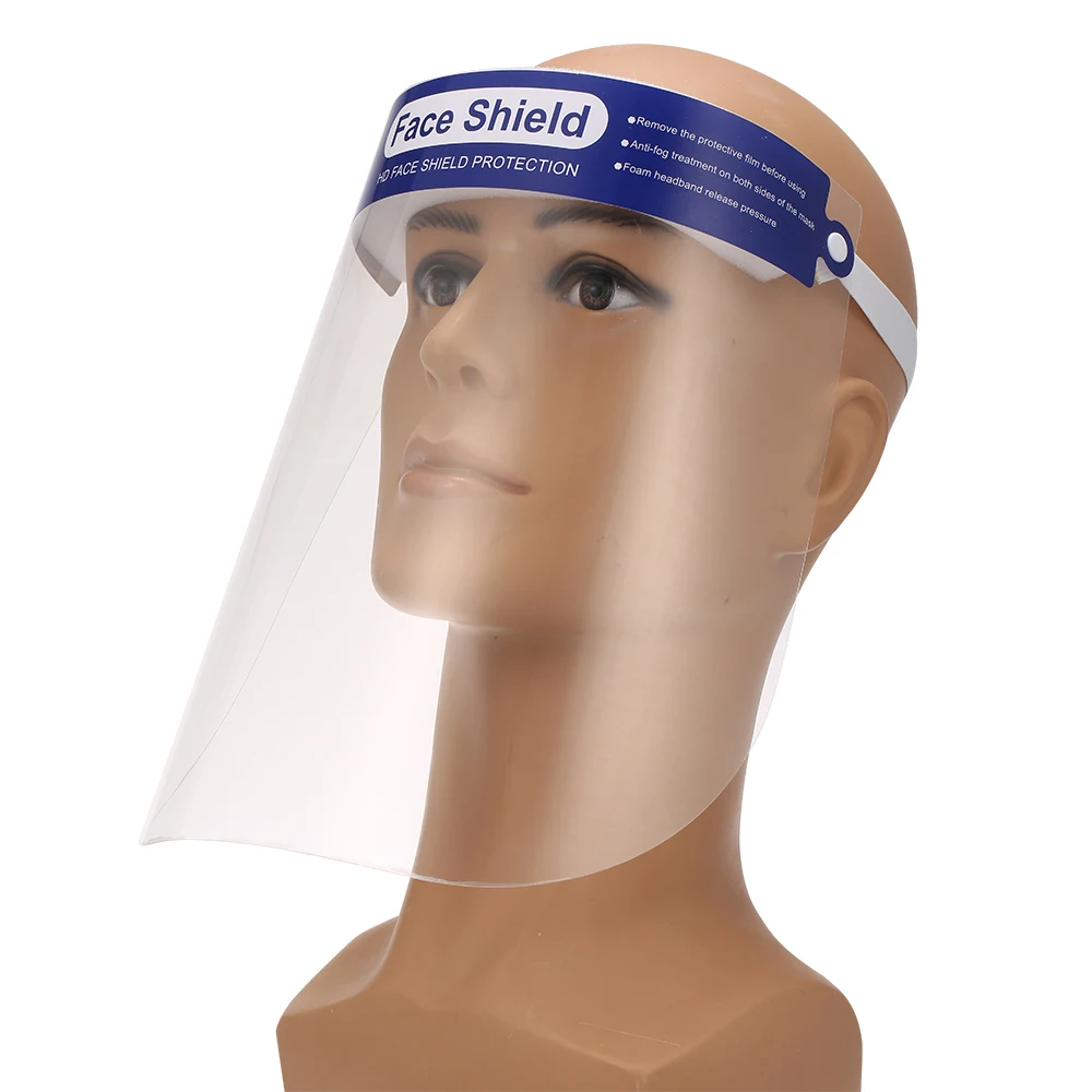 

100PCS KKMOON Disposable Safety Face Shield Fluid Resistant Full Face Mask Transparent Dust-proof Anti-fog Mask Visor