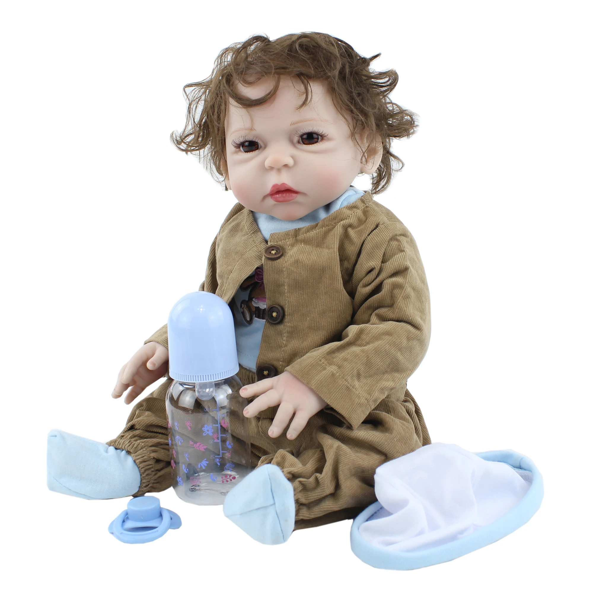 Кукла BZDOLL силиконовая новорожденная 19 дюймов кукла мальчик подходит для