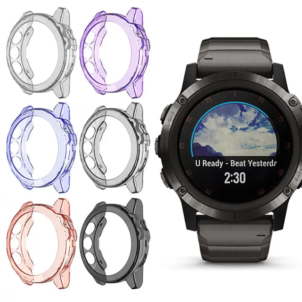 

High Quality Protective Case Soft Silicone Smart Watch Protector Cover Sleeve For Ga rmin Fenix 5XPlus/5X Watch