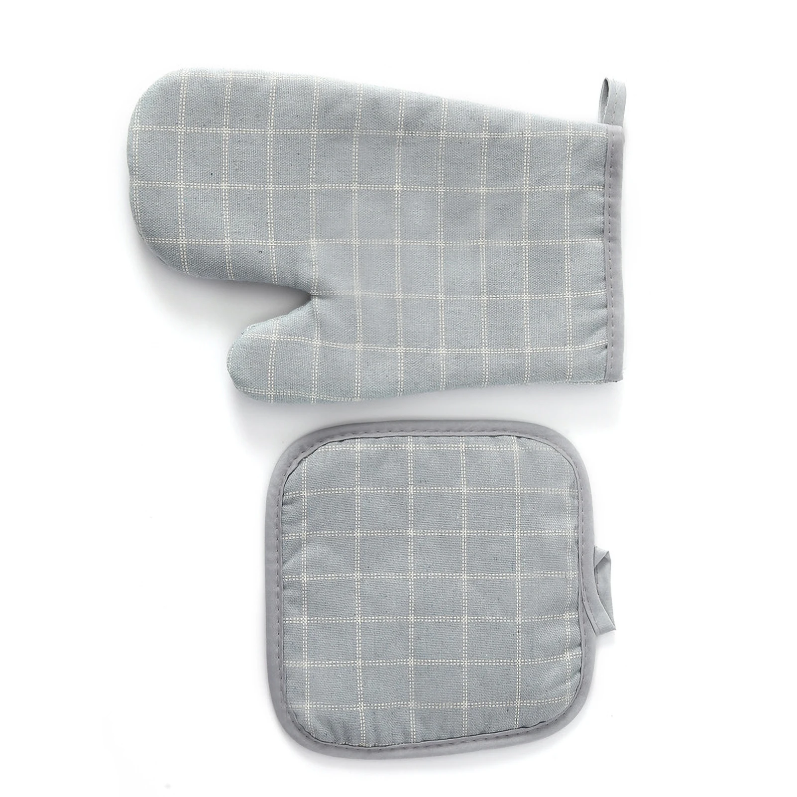 

2pc Microwave Baking BBQ Glove Cotton Oven Mitts Heat Resistant Linen Potholders Non-slip Kitchen Cooking Tools Mitten Greater