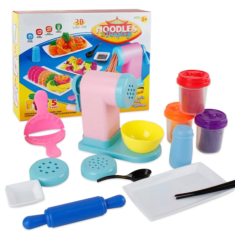 

3D Mud Dough Noodle Machine Mold Tool Set Children's Educational Wisdom DIY Family Toy Hand Eye Coordination Ability Exercise