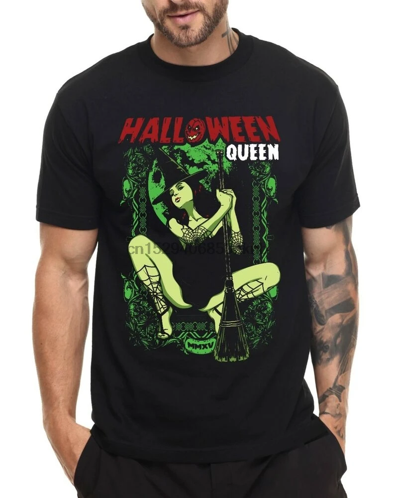 Сексуальная футболка ведьма Хэллоуин Королева ужас Фильм | Мужская одежда