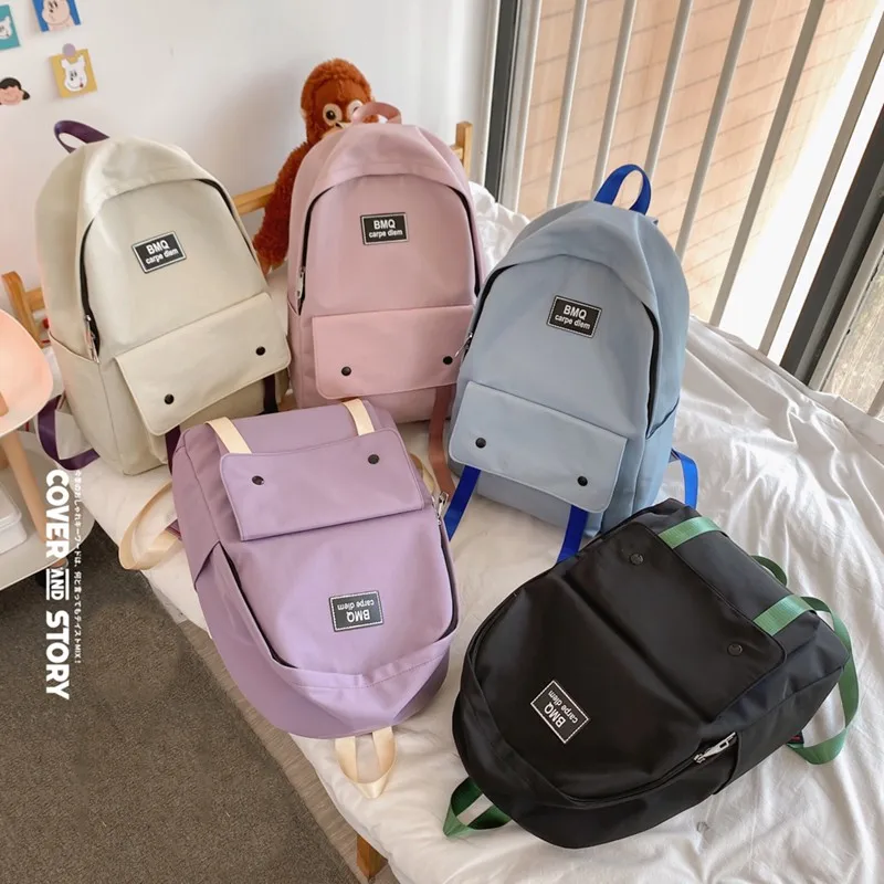 Корейская версия 2021 Новый нейлоновый женский рюкзак модные школьные сумки для студентов