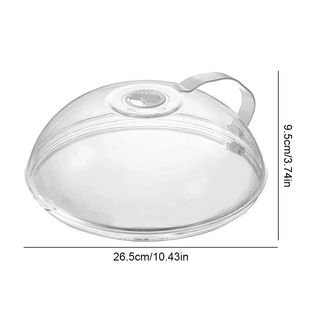 

Hot Sale Microwave Food Anti-Sputtering Cover With Handle Heat Resistant Lid for Microwave Food Dropshipping