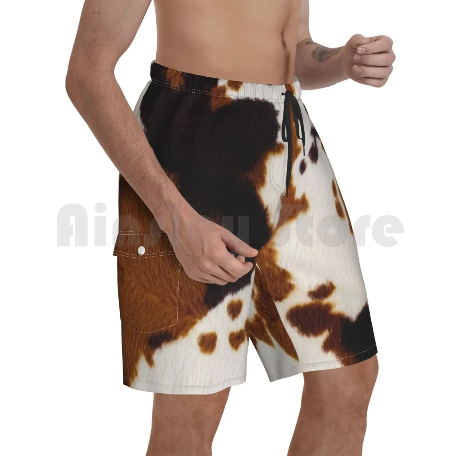 Пятнистый теплые Пляжные шорты мужские пляжные Плавание Мужские Шорты для