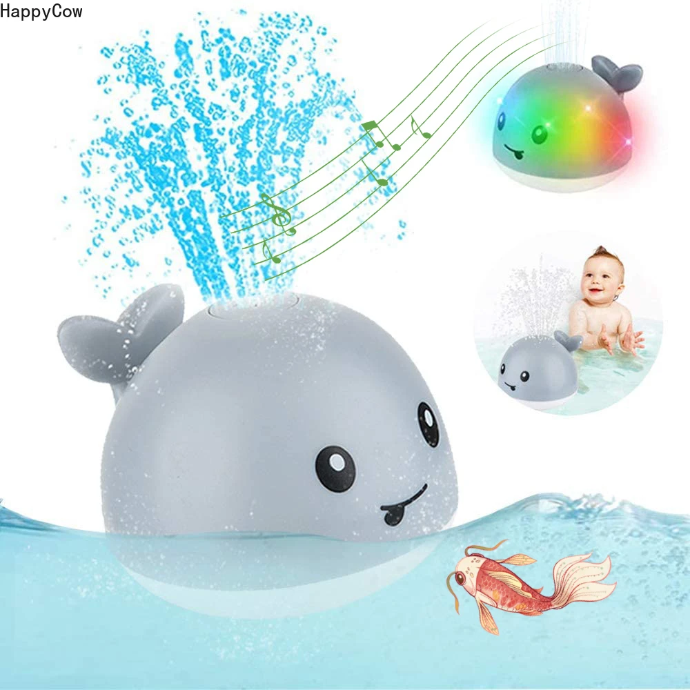 

Baby Spray Water Bath Toy Automatic Induction Sprinkle Swim Pool Lighting Gift Summer Outdoor Fun Play Whale Bubble Game Shower