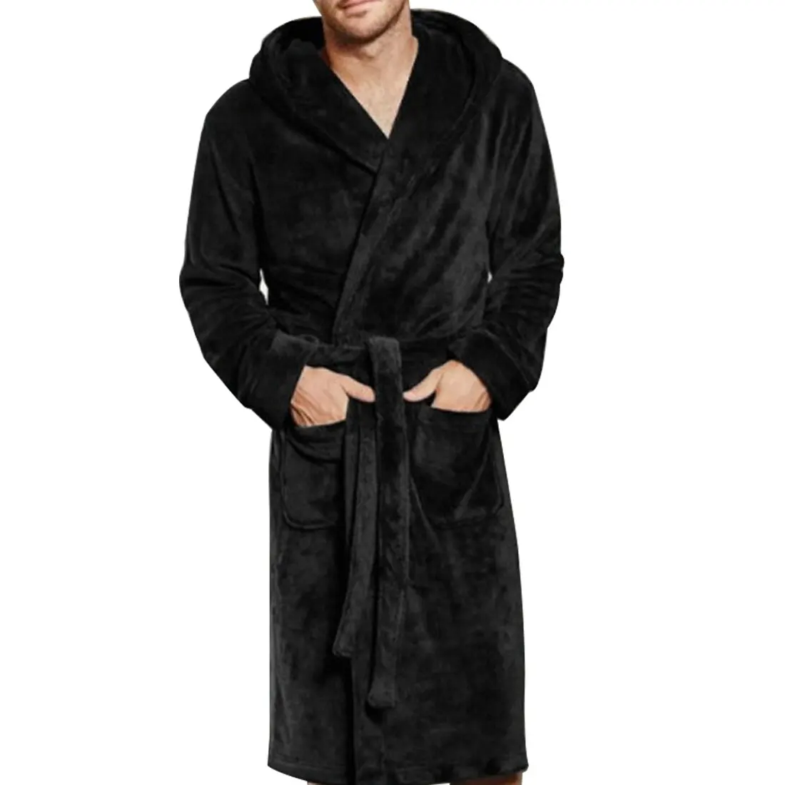 5xl 4xl 3xl фланелевый Халат мужской толстый однотонный халат размера плюс с поясом имперский мужской халат зимний длинный халат мужской банный Халат