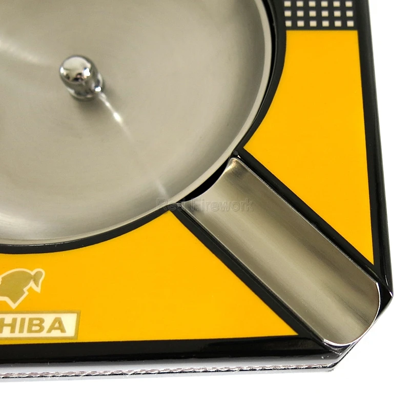 Cohiba квадратная съемная чаша Противоскользящий резак домашний 4 сигары держатель металлический 4 слота сигарета сигары для автомобиля пепельница