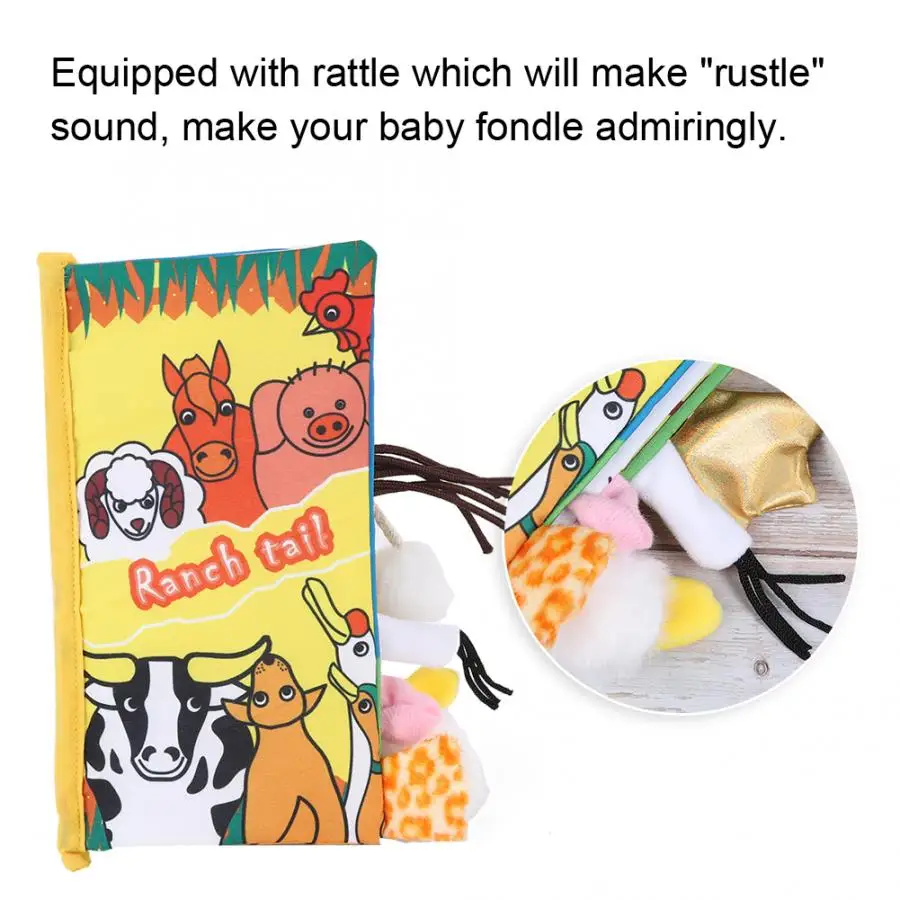 Животные стильные игрушки для новорожденных Обучающие Детские Тканевые книги